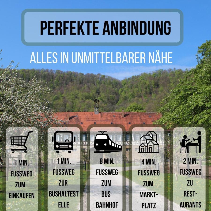 Moderne, helle 1 Zimmer-Wohnung in Citylage Bad Urach Exterior foto
